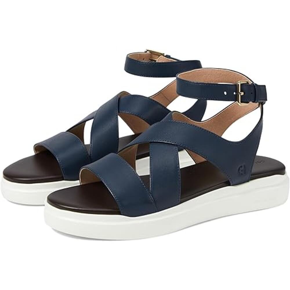 Cole Haan Navy Cross Strap Sandals